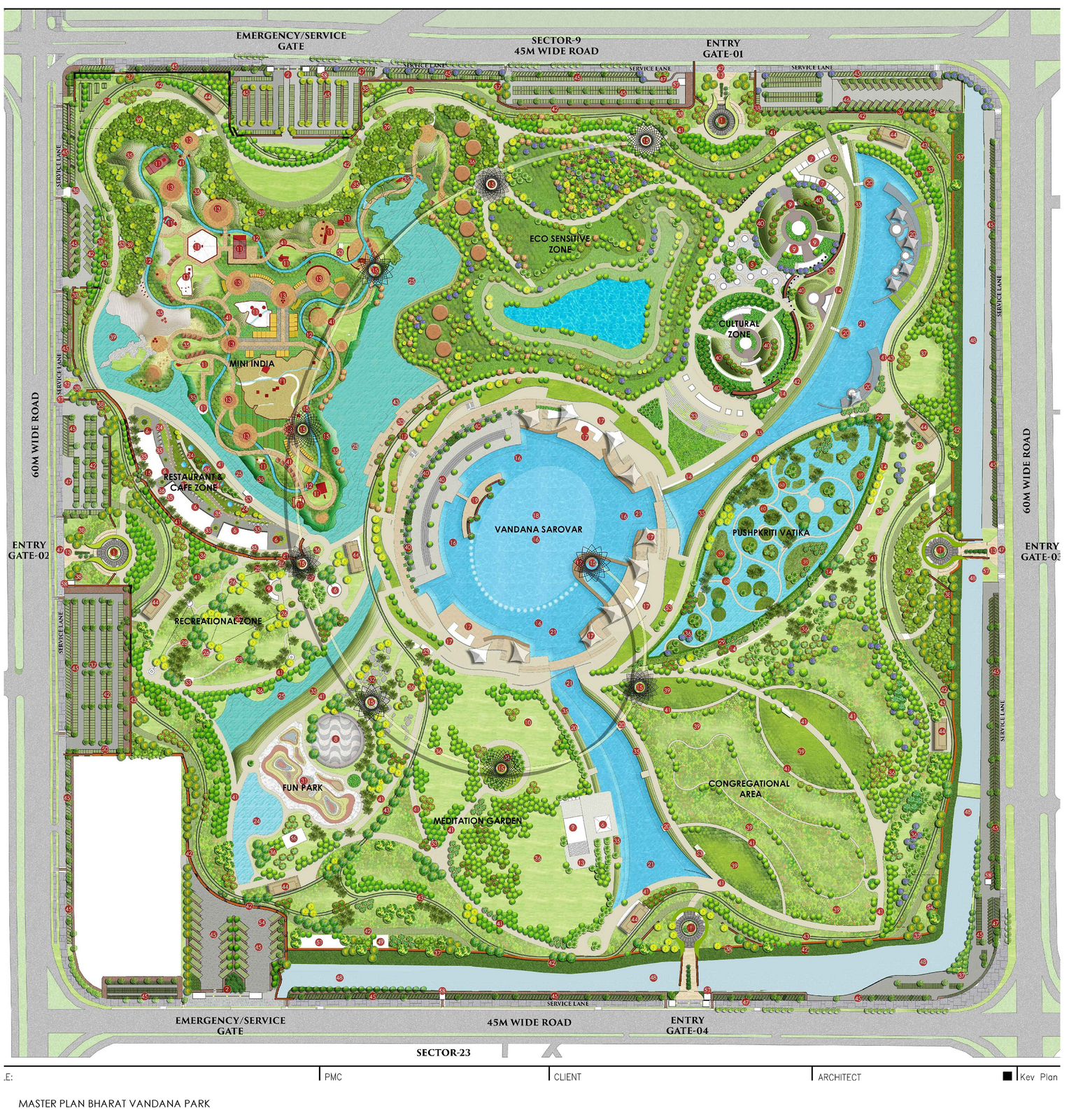 Bharat Vandana Park master plan, Sector 20 Dwarka